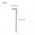 Uxcell T10 Tamper Proof Torx Star Key Bit Wrench L-shape 3 66-inch Long Arm S2 Steel 2 Pcs