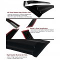 Gxywady Replacement For 2014 2015 2016 2017 2018 2019 Infiniti Q50 Jdm Wavy Mugen Style 4 Pcs Tinted Window Visor Guard Vent
