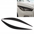 Headlight Eyelid 2pcs Car Eyebrow Glossy Black Headlamp Replacement For Infiniti Q50 2014a 2019