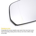 Car Rearview Left Driver Side Mirror Glass Replacement W Backing Plate Aspherical Heated White For Mercedes Gl-class X164