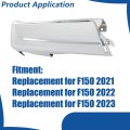 Rear Bumper End Left Side Face Bar Chrome Replacement For F150 2021-2023 Without Auto Park Sensors Hole Assist