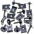 10 Sets M4 2 Universal Fender Liner Engine Splash Shield Hex Head Screw And U Nut Kit For Gm Chevy Ford Buick Jeep Chrysler