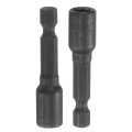 2pcs 1 4 Hex Shank 6mm Magnetic Socket 48mm Length Cr-v Steel Quick-release Impact Driver Bit Nut For Drill Power Setter Black 