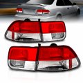 Amerilite Replacement Taillights Red Crystal For Honda Civic 2 Door Coupe- Passenger And Driver Side
