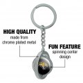 Graphics More Towson University Tigers Logo Keychain Spinning Round Chrome Plated Metal