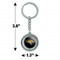 Graphics More Towson University Tigers Logo Keychain Spinning Round Chrome Plated Metal