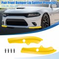 X Autohaux 1 Pair Front Bumper Lip Splitter Protector For Dodge Challenger Scat Pack 2015 2016 2017 2018 2019 2020 2021 Gt And