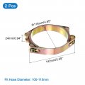 Uxcell 2pcs T-bolt Hose Clamps 100-110mm 3 94 -4 33 Id Range Carbon Steel Radiator Intake Clamp For Truck Exhaust