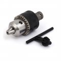 Uxcell Drill Chucks 1 2-20unf 3-16mm Capacity With Chuck Key Square Socket Adaptor For Electric Impact Corded Cordless