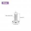 Uxcell M5x12mm Flat Round Head Phillips Screws 10pcs 304 Stainless Steel Drive Machine Full Thread Bright Finish Furniture