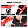 Auto Dynasty Universal Max 330 Lbs 36 L X 17 W Red Lightweight Foldable Rolling Mechanic Creeper Seat Repair Tool For Car
