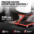 Auto Dynasty Universal Max 330 Lbs 36 L X 17 W Red Lightweight Foldable Rolling Mechanic Creeper Seat Repair Tool For Car