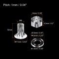 Uxcell M6 X 12mm Plastic Phillips Machine Screws With Nuts And Flat Washers Pc Head Bolts Transparent 20 Sets
