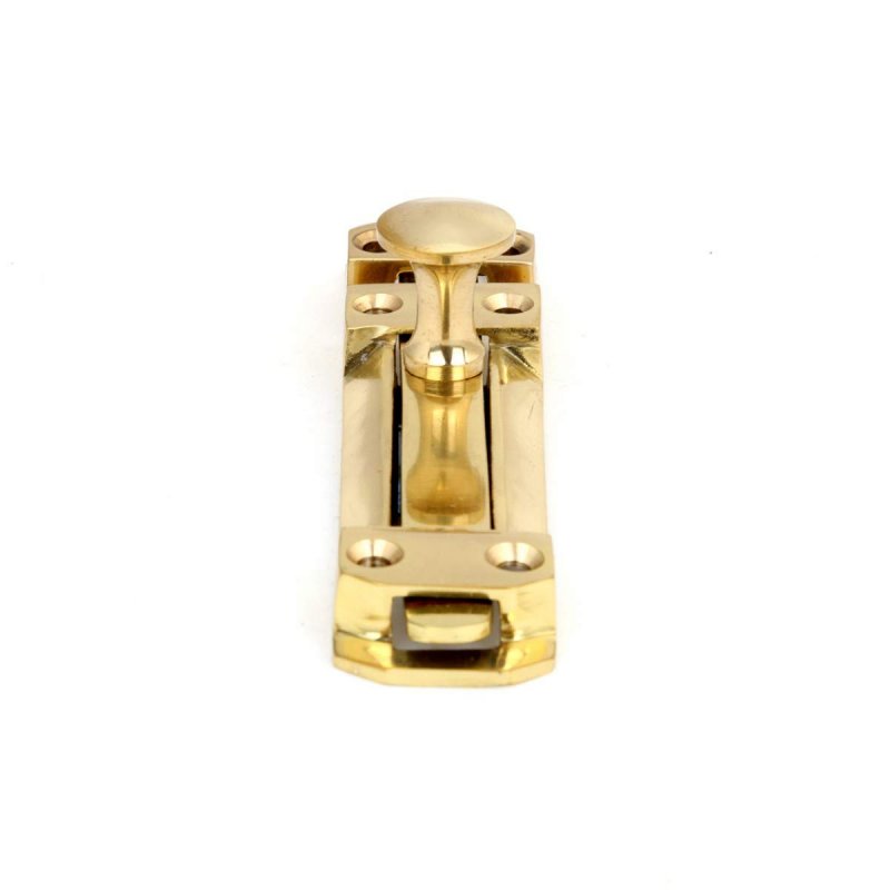 Renovators Supply Manufacturing Door Lock Latch 4 5 In Brass Slide Bolt With Mounting Hardware