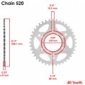 Caltric Rear Wheel Chain Sprocket Compatible With Polaris 40 Teeth