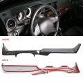 Dashboard Trim Qiilu 2pcs Strip Carbon Fiber Style Fits For C Class W204 11-14 Abs