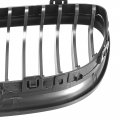 X Autohaux Pair Car Front Grille Matte Black Abs Plastic Hood Kidney For Bmw E90 E91 4-door 2009-2011