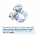 Uxcell 7-9mm Mini Fuel Injection Hose Clamp Zinc Plated Steel Line 15pcs