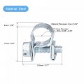 Uxcell 7-9mm Mini Fuel Injection Hose Clamp Zinc Plated Steel Line 15pcs