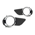 Fog Light Bezel For Toyota Sienna 2011 2017 Driver And Passenger Side Pair Front Plastic Chrome Black To1038146 To1039146 