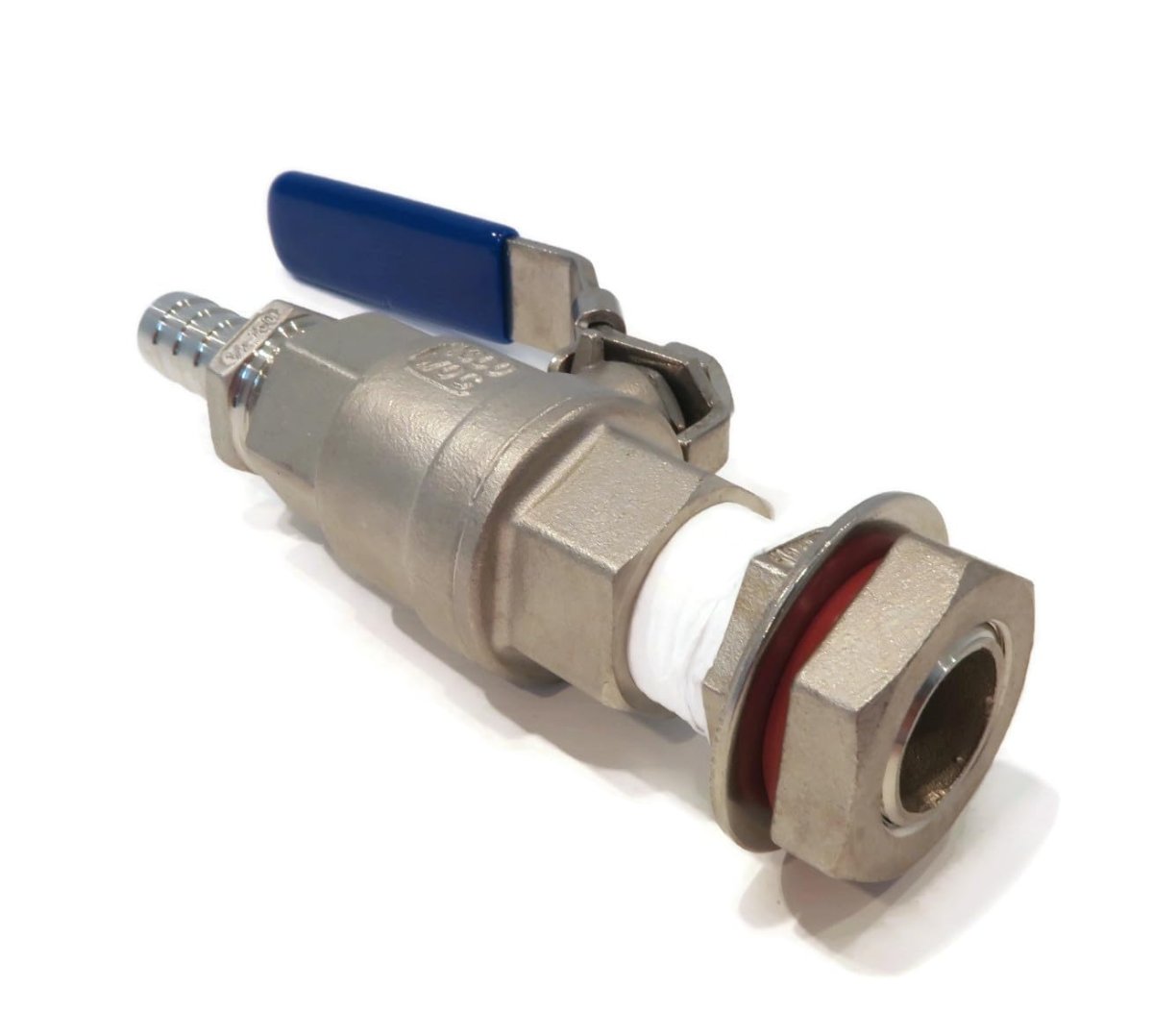 1 2 Stainless Steel Ball Valve With Hose Barb Bulkhead For Mash Tun Kettle
