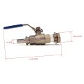 1 2 Stainless Steel Ball Valve With Hose Barb Bulkhead For Mash Tun Kettle