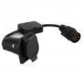 Fydun Trailer Plug Wire Connector Light Cable Converter Conversion Adaptor European 7a Pin To American 7 Way