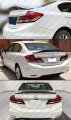 R Style High Kick Duckbill Carbon Fiber Look Trunk Lid Spoiler Wing Compatible With 2013-2015 Honda Civic 9th Gen 4 Door Sedan