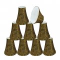 Aspen Creative 30073-9 Small Bell Shape Chandelier Clip-on Lamp Shade Set 9 Pack Transitional Design In Pumpkin Gold 6 Bottom 