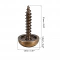 Uxcell 4pcs Decorative Screws With Caps 13mm Dia Brass Mirror Fixing Fasteners For Mirrors Tables Furniture Bronze