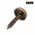 Uxcell 4pcs Decorative Screws With Caps 13mm Dia Brass Mirror Fixing Fasteners For Mirrors Tables Furniture Bronze