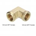 Uxcell 90 Degree Barstock Street Elbow Pipe Fitting 1 8 Inch Npt Female To 2pcs Forged Brass Hose Fittings Adapter For Gas Air