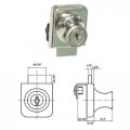 No-drill Single Glass Door Lock For Swinging Nickel Finish