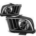 Ford Mustang Oe Replacement Headlight Lamps Kit Black Housing Pony 5th Gen