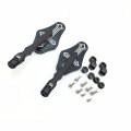 Smt-cnc Black Rear View Left Right Cross Style Side Mirrors Compatible With 8mm 10mm Screw Yamaha Fz1 Fz6 Suzuki Gsr600