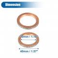 X Autohaux 2 Pcs Exhaust Pipe Muffler Silencer Gasket Kit Copper Gaskets For Yamaha Rhino 660 Yxr660f 4x4 2004-2007