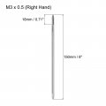 Uxcell Metric Thread Tap M3 X 0 5 H2 150mm Extra Long Straight Flute Screw Milling Machine Taps Threading Tapping Repair Tool