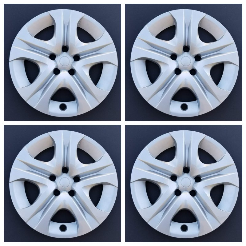 Wheel Covers Fits 2013-2018 Toyota Rav4 17 Inch 5 Spoke Silver Color Plastic Set Of 4