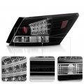 Acanii For 2008-2012 Accord 4dr 4 Door Black Led Tail Lights W Ccfl Strip Design Brake Lamps Left Right Assembly