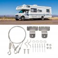 Hatch Door Lanyard Control Cable 2 Pcs Latch Adjustable 304 Stainless Steel Wire Rope Sling For Rv Yacht