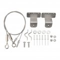 Hatch Door Lanyard Control Cable 2 Pcs Latch Adjustable 304 Stainless Steel Wire Rope Sling For Rv Yacht