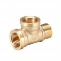 Uxcell Brass Tee Pipe Fitting G1 2 Male X Female T-shaped Adapter Coupler 3pcs