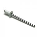 White Pop Rivets 1 8 Diameter All Aluminum Painted Blind 4-4 X 4 Grip Qty 1000 