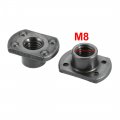 Uxcell Weld Nuts M8 Tab Base Unc Coarse Carbon Steel Machine Screw Gray Pack Of 20