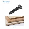 Uxcell M3 5 X 20mm Wood Screws Phillips Flat Head Carbon Steel Self Tapping Black 200pcs