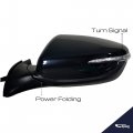 Spieg Driver Side Mirror Replacement For Kia Forte Forte5 2017 Power Folding Puddle Light Turn Signal Paintable Black 10 Pin