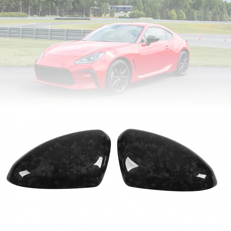 Side Mirror Cover 2pcs Left Right Rearview Dry Carbon Fiber Stylish Door Cap For Gr86 2022 Onwards Marble Forging