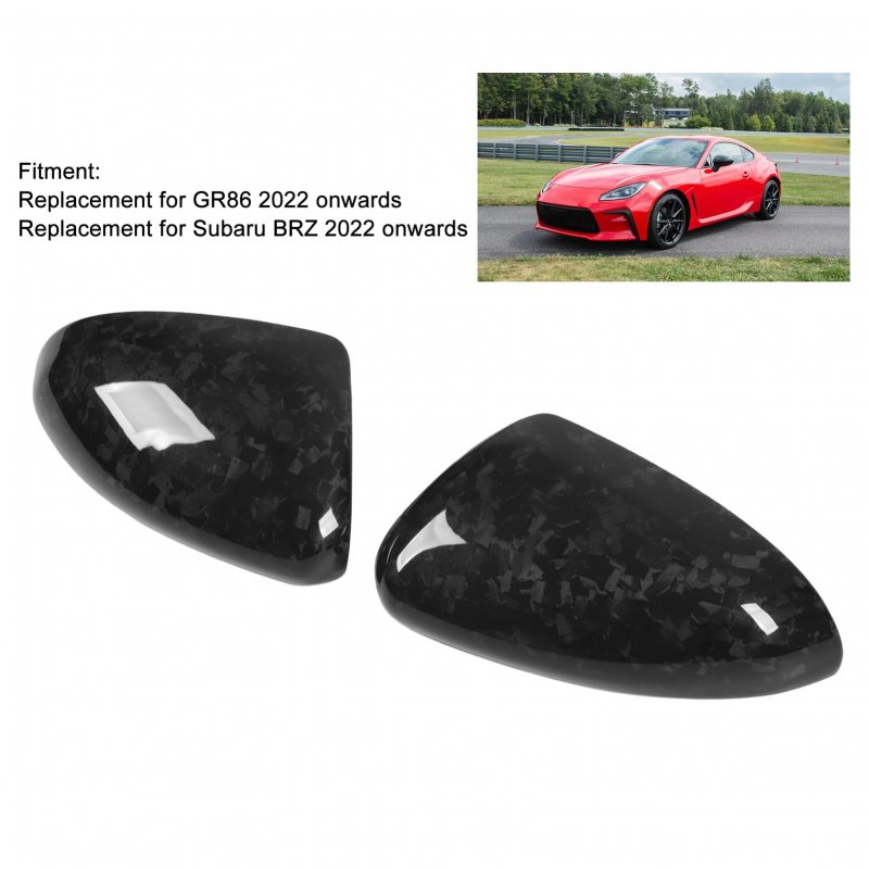 Side Mirror Cover 2pcs Left Right Rearview Dry Carbon Fiber Stylish Door Cap For Gr86 2022 Onwards Marble Forging