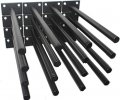 16 Pcs 8 Black Solid Steel Floating Shelf Bracket Blind Supports Hidden Brackets For Wood Shelves Concealed Support A Screws 