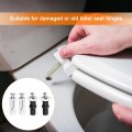 Uxcell Toilet Seat Hinge Fixings Plastic Screws And Bolts With Rubber Nuts For Top Mounting Hinges Replacement Parts Kit